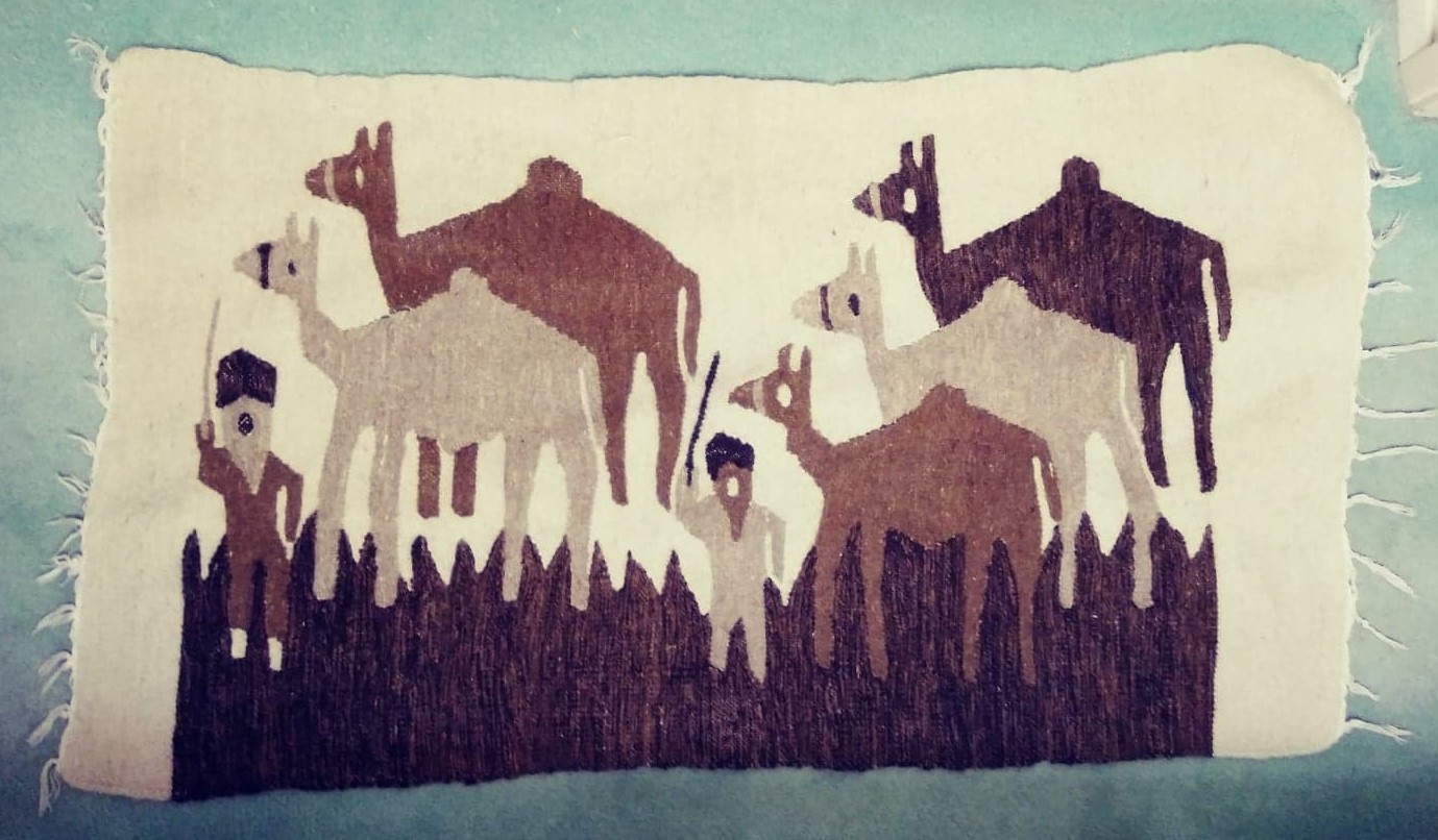 Day 177 - Cloth Mat showing camels (2) Day 177 - Cloth Mat showing camels (2)