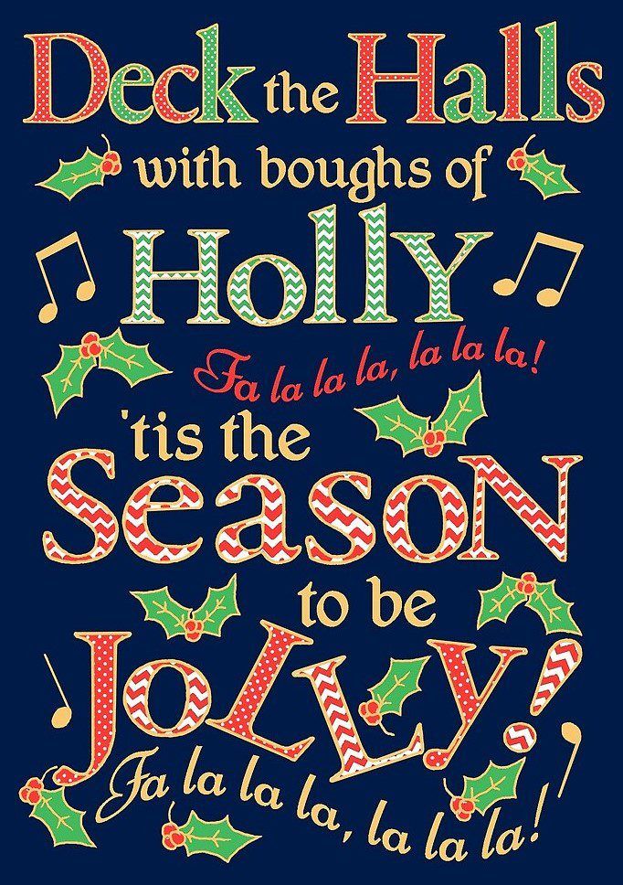 Deck the Halls - Black background Deck the Halls