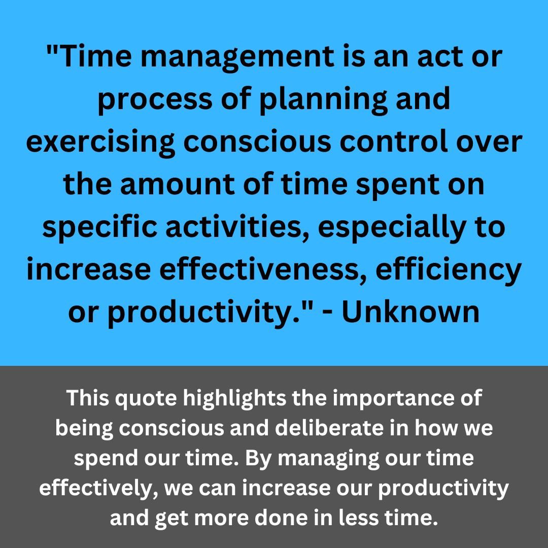 Time Management Quote - 1 Time Management Quote - 1